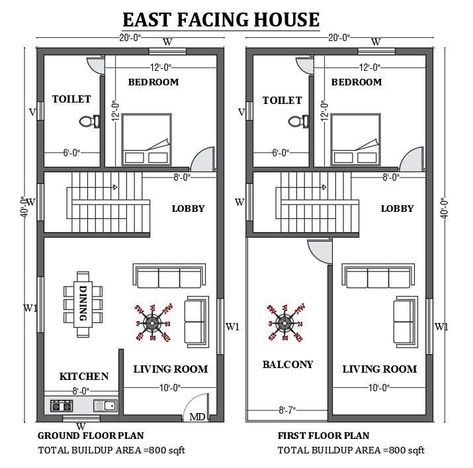 House Modern 20 X 30 Plans Ripping 20x30 72D 20x40 East Facing House Plan, 20 40 House Plans East Facing, 2d Plan House, East Facing House Plan Vastu, East Facing House Plan, 2d Autocad Drawing, House Plan Design, North Facing House, 20x40 House Plans