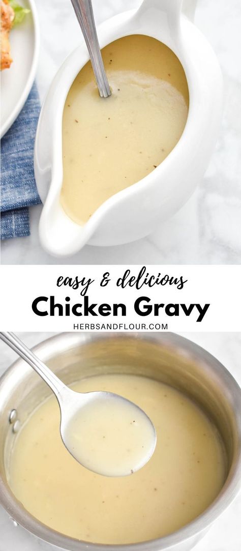 Chicken Gravy No Drippings, Flour Gravy, Best Gravy Recipe, Homemade Chicken Gravy, Leftover Gravy, Gluten Free Gravy, Chicken Gravy Recipe, Low Fat Chicken, Homemade Sauce Recipes