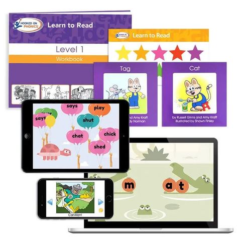 Hooked on Phonics Hooked On Phonics, Phonics Programs, Phonics Practice, Learning Materials, Multiplication For Kids, Kindergarten Learning, Home Learning, Preschool Kindergarten, Reading Skills