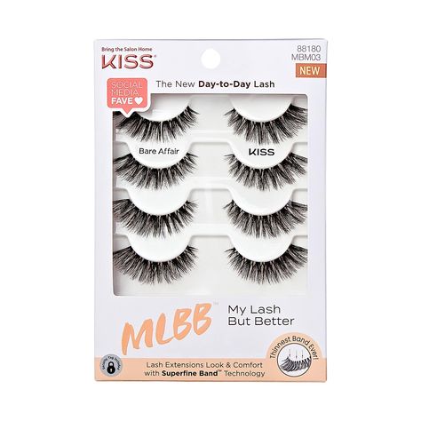 Kiss Eyelashes, Best Fake Eyelashes, Best False Eyelashes, Kiss Products, Kiss Lashes, Total Beauty, Lash Adhesive, Kiss My, Fake Lashes