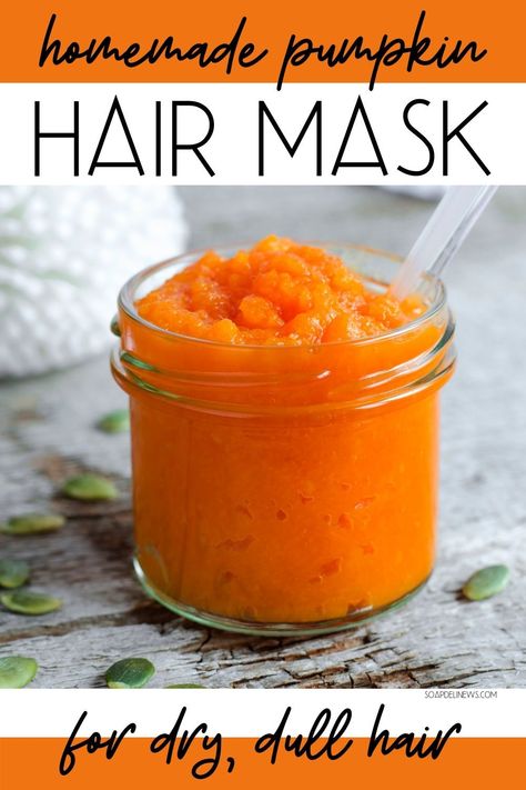 DIY Hair Masks for Dry Hair to moisturize dry hair. Easy homemade hair care recipes for soft, beautiful hair. Pumpkins and sweet potatoes make a great DIY Hair mask for dry hair. Both pumpkin and sweet potato are highly moisturizing. They are both also high in vitamins and minerals that help nourish and moisturize dry hair. Honey in a hair mask recipe helps pull moisture from the air to hydrate your hair. While the lactic acid in plain yogurt helps hydrate your hair. #dryhair #hairmask #haircare Sweet Potato Hair Mask, Masks For Dry Hair, Homemade Hair Care, Homemade Hair Mask Recipes, Diy Hair Care Recipes, Hair Mask For Dry Hair, Mask For Dry Hair, Moisturizing Hair Mask, Pumpkin Hair