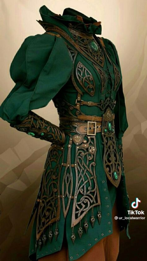 Anime Steampunk, Ranger Outfit, Steampunk Dress, Leather Armor, Fantasy Gowns, Fantasy Costumes, A Dinosaur, Fantasy Dress, 영감을 주는 캐릭터