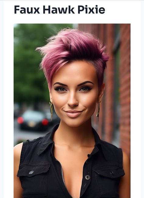 Pixie Cut Dyed Hair, Faux Hawk Pixie, Short Pixie Cuts, Short Hair Images, Short Hair Pixie Cuts, Edgy Short Hair, Faux Hawk, Sassy Hair, Undercut Pixie