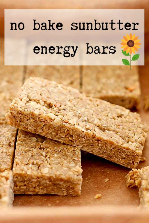 Sunflower Butter Snacks, Sunbutter Desserts, Seed Bars Recipe Healthy, Sunflower Seed Recipes Snacks, Sunflower Recipes, Sunflower Butter Recipes, Seed Bars Recipe, Sunflower Butter Cookies, Sunflower Seed Recipes