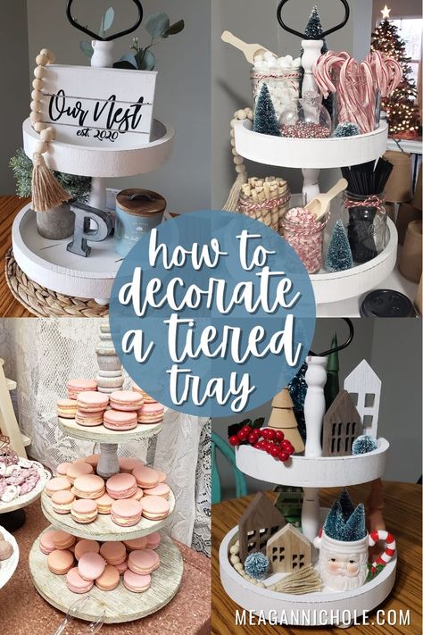 How To Make A Tiered Tray Stand, Decorating A Tiered Tray, Tiered Tray Stand, Budget Home Decorating, Outdoor Diy Projects, I Am Loving, Tiered Trays, Three Tier, Diy Interior