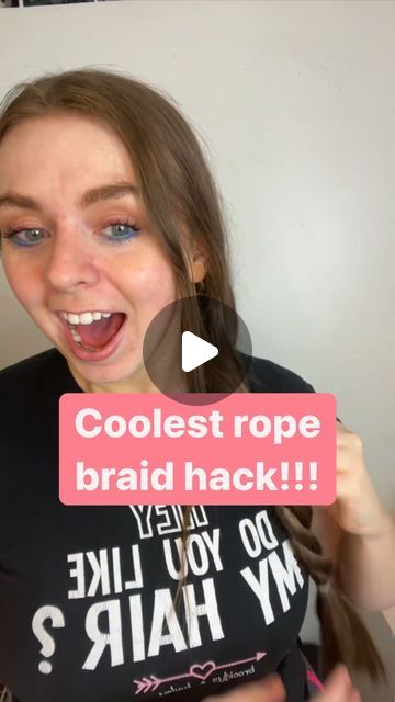 4.7M views · 328K likes | Emmarie Whitaker on Instagram: "@foxcraftcustom you are amazing for sharing this! Just when I thought a rope braid couldn't get better!!  . . . . #ropebraid #ropebraids  #braidseason #hairhacks #braidtutorial" How To Rope Braid Your Own Hair, How To Do A Braid Ponytail, How To Do Rope Twist Braid, Rope Braid Ponytail, How To Do A Rope Braid, French Dragon Braids, How To Do Rope Braids, How To Rope Braid, Rope Braid Curls Overnight