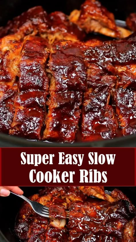 The best part of Slow Cooker Ribs is that they are perfect for any season. Slow coking ribs breaks down the connective tissue in the meat making them fall-apart, tender. Crockpot Rib Recipes Slow Cooker, Slow Cooker Bbq Pork Ribs, Ribs Pressure Cooker Recipe, How To Slow Cook Ribs In The Oven, Ribs In Oven Fall Off The Bone Crock Pot, Slow Cooker Bbq Ribs Recipe, Best Rib Recipes Crockpot, Slow Cooker Bbq Beef Ribs, Easy Slow Cooker Ribs Recipe