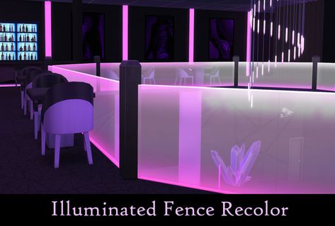 Glass Fence, Pool Lights, Sims 4 Build, Sims Mods, Sims 2, Sims Cc, Neon Lighting, Sims 4, Light Colors