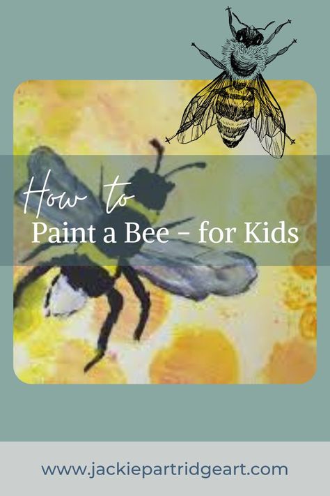 Simple Bee Painting How To Paint A Bee Acrylic, How To Paint Bees Easy, How To Paint Bees, How To Paint A Bee, Bee Hive Painting Ideas, Paint A Bee, Bumble Bee Painting, Bees For Kids, Beehive Art