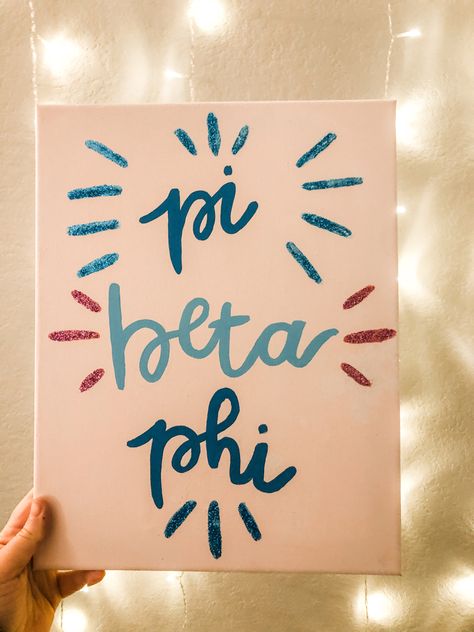 Kkg Painting, Adpi Paintings, Pi Beta Phi Canvas Painting, Phi Mu Paintings Canvases, Pi Beta Phi Painting, Pi Phi Canvas, Pi Beta Phi Canvas, Pi Beta Phi Crafts, Sorority Canvas Gamma Phi Beta