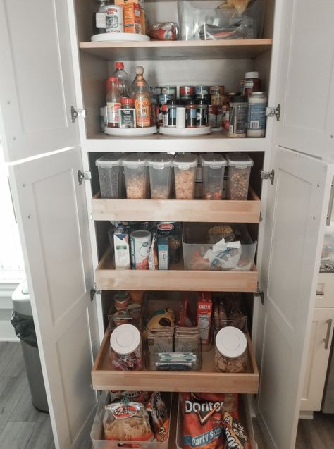 mDesign Plastic Kitchen Pantry … curated on LTK Small Pantry Cabinet, Deep Pantry Organization, Narrow Pantry, Tiny Pantry, Cabinet Ideas Kitchen, Mediterranean Kitchen Design, Deep Pantry, Pantry Space, House Pantry