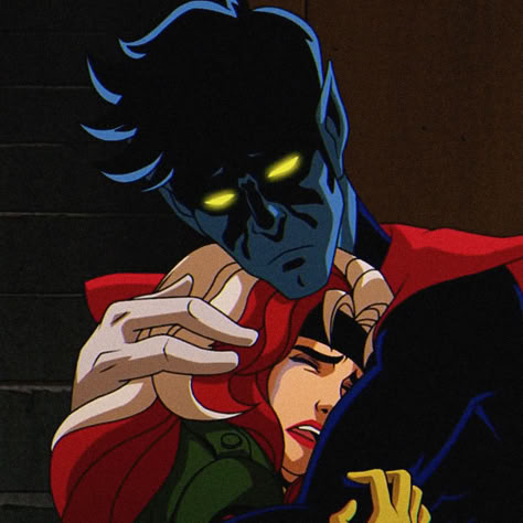 Nightcrawler And Rogue, Rogue And Nightcrawler, Xmen 97 Nightcrawler, X Men 97 Nightcrawler, Nightcrawler Xmen Fanart, Kurt Wagner Xmen 97, Rogue X Men 97, Xmen Characters, Nightcrawler Comic