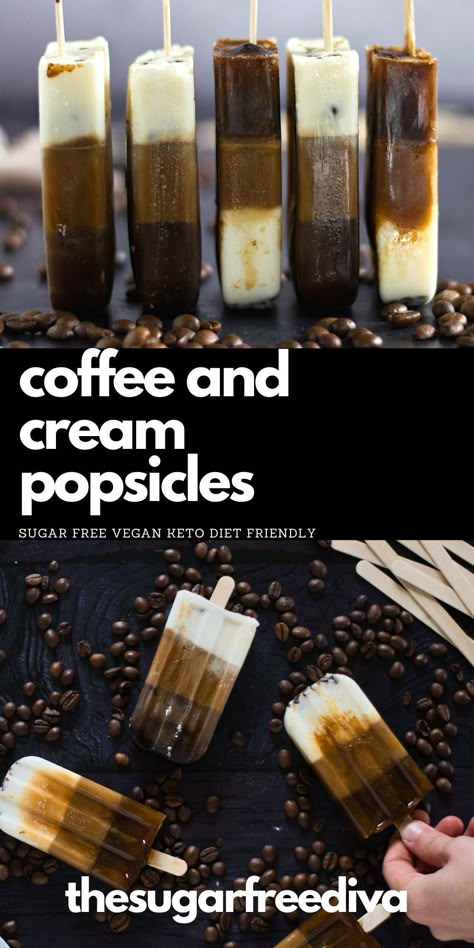 Coconut Milk Popsicles, Sugar Free Coffee, Coffee Popsicles, Healthy Popsicle Recipes, Make Cold Brew, Food Work, Healthy Popsicles, Frozen Dessert Recipe, Coffee Hacks