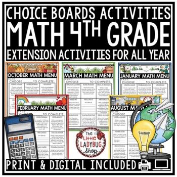 Math Resources Archives - The Little Ladybug Shop Math Choice Boards, Math Early Finishers, January Math, October Math, February Math, March Math, Teacher Forms, School Must Haves, Fast Finisher Activities