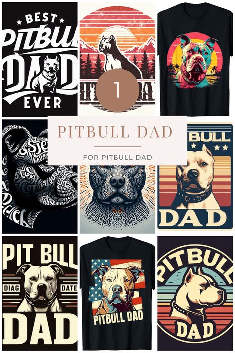 Showcase your love for your Pit Bull with this awesome "Pit Bull Dad" shirt! Perfect for proud dog dads, dog lovers, and Pit Bull advocates. Spread positivity and show off your Pit Bull pride!

This description includes a variety of relevant keywords to help your pin appear in search results related to Pit Bull dad shirts, dog dad gifts, Pit Bull lover apparel, and more. Pitbull Images, Bully Breed, Pitbull Shirts, Dog Dad Gifts, Funny Dad Shirts, Pitbull Lover, Rescue Dog, Bully Breeds, Dad Gifts