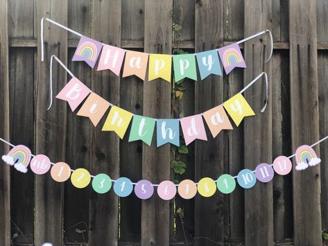 Birthday Photo Displays, First Year Banner, Boho Banner, Rainbow Centerpiece, 12 Month Photo Banner, Milestone Banner, Diy Photo Display, Monthly Photo Banner, 12 Month Photos