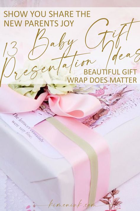 13 Beautiful and Unusual Baby Gift Presentation Ideas - Kimenink Baby Wrapping Ideas, Baby Shower Gift Wrapping Ideas, Gift Presentation Ideas, Baby Shower Gift Wrapping, Act Of Kindness Quotes, Baby Shower Card Box, Baby Shower Gift Wrap, Host Ideas, Baby Shower For Girls