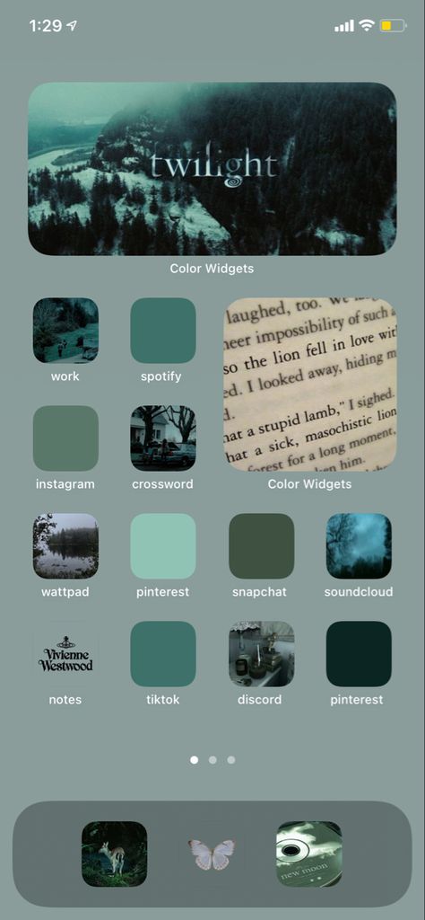 Twilight Wallpaper Ios 16, Twilight Phone Aesthetic, Twilight Homescreen Layout, Twilight Ios 16, Twilight Phone Theme, Twilight Core Wallpaper, Twilight App Icons, Twilight Homescreen, Pretty Homescreen