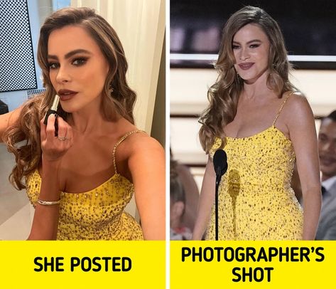 15 Side-by-Side Photos That Show the Difference Between a Perfect Picture and Reality / Bright Side Being Vs Doing, The Most Interesting Woman In The Room, How To Smile For Photos, Social Photo, No Social Media, Side By Side Photo, Awkward Pictures, Transformation Pictures, Selena Pictures