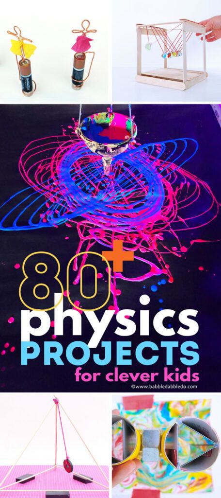 80 of the Best Physics Projects for Clever Kids - Babble Dabble Do Physics Is Fun, Science Based Art Projects, Physics Crafts, Physics Activities For Kids, Physics Models Projects, Physics Experiments For Kids, Physics Project Ideas, Engineering Projects For Kids, Physics For Kids