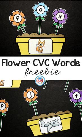 Cvc Word Activities Free Printable, Cvc Craft, Spring Lesson Plans, Spring Math Activities, Literacy Centres, Word Building Activities, Cvc Activities, Kindergarten Phonics, Cvc Word Activities