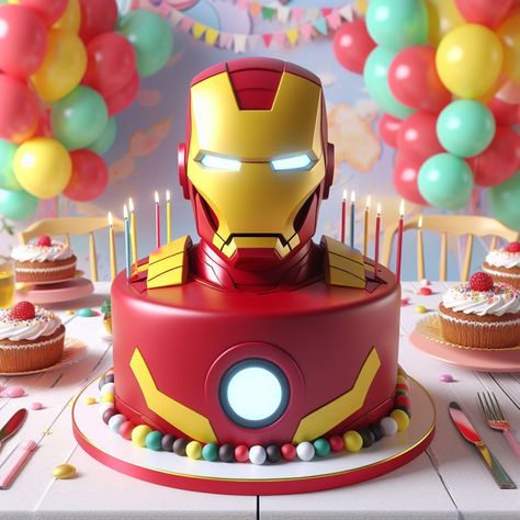 Ironman Cake Ideas, Iron Man Birthday Party Ideas Decoration, Iron Man Theme Cake, Iron Man Birthday Party Ideas, Iron Man Cake Ideas, Ironman Birthday Party, Iron Man Birthday Party, Iron Man Cake, Mens Birthday Party Decorations