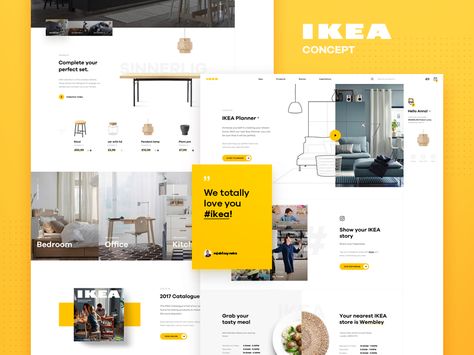 IKEA Online Concept - Homepage by Luke Pachytel Sinnerlig Ikea, Online Store Web Design, Ikea App, Store Web Design, Portfolio Layout Ideas, Google Sites Templates, Web Site Template, Furniture Branding, Coffee Site