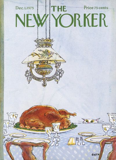 New Yorker December, Baddie Wallpaper, New Yorker Cover, Old Posters, Cats Painting, The New Yorker Magazine, New Yorker Magazine, New Yorker Covers, Thanksgiving Art