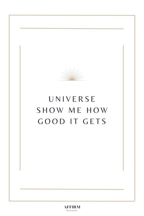 Affirmation Poster ✨ Universe show me how good it gets ✨ Let this positive affirmation, self care wall art constantly remind you about what is important in your life. Make sure you hang or put it in visible place and daily improve your mindset. I believe that a beautiful, spiritual wall art print can brighten any space and bring joy to your home or office. Universe Show Me, Minimalistic Room Decor, Minimalistic Room, Universe Poster, Universe Manifestation, Spiritual Poster, Trendy Art Prints, Spiritual Wall Art, Affirmation Posters