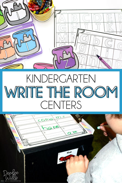 If you're looking for a low-prep center that will get your students excited for writing practice, check out this post! I'm sharing tips for using kindergarten Write the Room centers for literacy and math practice. Your students will love these engaging seasonal Write the Room activities! Click here to take a closer look at these tips for using write the room for kindergarten centers. Alphabet Write The Room, Write The Room Kindergarten Freebie, Kindergarten Write The Room, Write The Room Kindergarten, Writing Sentences Kindergarten, Kindergarten Writing Center, Kinder Literacy Centers, Sentences Kindergarten, Kindergarten Literacy Centers