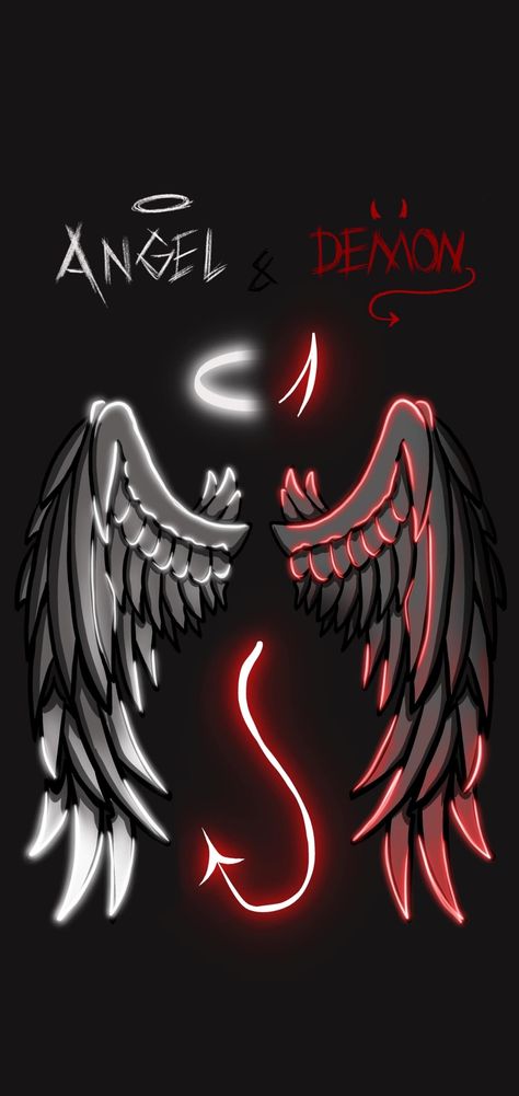 Angel Black And White Aesthetic, Demon Angel Art, Angel And Devil Wallpaper, Devil Aesthetic Wallpaper, Devil Wallpaper Aesthetic, Demonic Pictures, Angel Devil Aesthetic, Angel And Devil Aesthetic, Wallpapers Fire