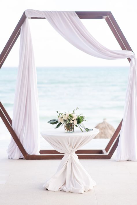 Hexagon Arbour Wedding, Hexagon Arch Wedding Drapes, Hexagon Wedding Arch With Drapery, Hexagon Arbor Wedding, Octagon Arbor, Hexagon Arbor, Simple Wedding Backdrop, Hexagon Wedding Arch, Wedding Arch Decor