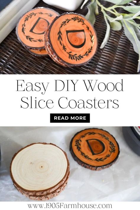 Discover how to add charm to your home with my latest DIY home décor blog post featuring easy DIY wood slice coasters. The perfect beginner DIY project, these wood slice coaster ideas will help add a touch of DIY handmade home décor to your home. Click the link to read more today! Coasters Diy Wooden, Wood Rounds Crafts, Diy Wooden Coasters, Resin Coasters Diy, Photo Coasters Diy, Diy Wood Coasters, Wood Slice Coasters, Wood Coasters Diy, Birch Tree Decor