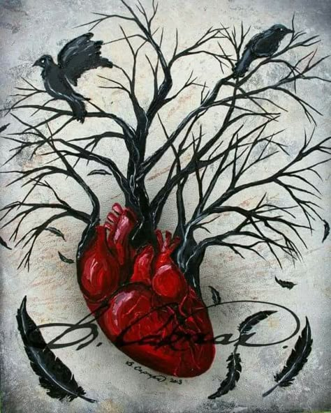 Anatomical Heart Art, Tree Heart, Afrique Art, Art Of Love, Heart Wall Art, Heart Painting, Acrylic Painting Tutorials, Tree Wall Art, Anatomy Art