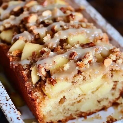 Apple Nut Bread Recipe, Things To Do With Apples, Dutch Apple Bread Recipe, Dutch Apple Bread, Dutch Apple Cake, Italian Lemon Pound Cake, Apple Bread Recipe, Air Fryer Recipes Appetizers, Mousse Cake Recipe