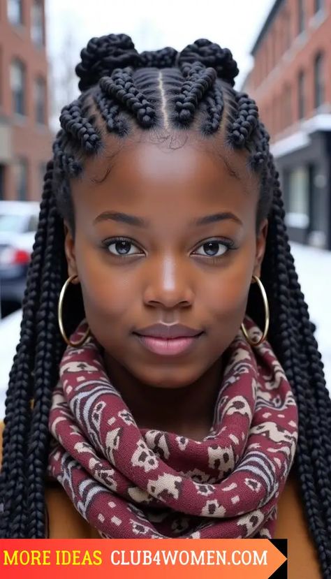 23 Top Winter Hairstyles for Black Women 2024-2025: Protective & Trendy Styles You’ll Love Braids To Faux Locs, Short Marley Twists, Winter Hairstyles For Black Women, Styles For Black Women, Short Hair Updo Tutorial, Updo Tutorial, Feed In Braid, Curly Afro, Coily Hair