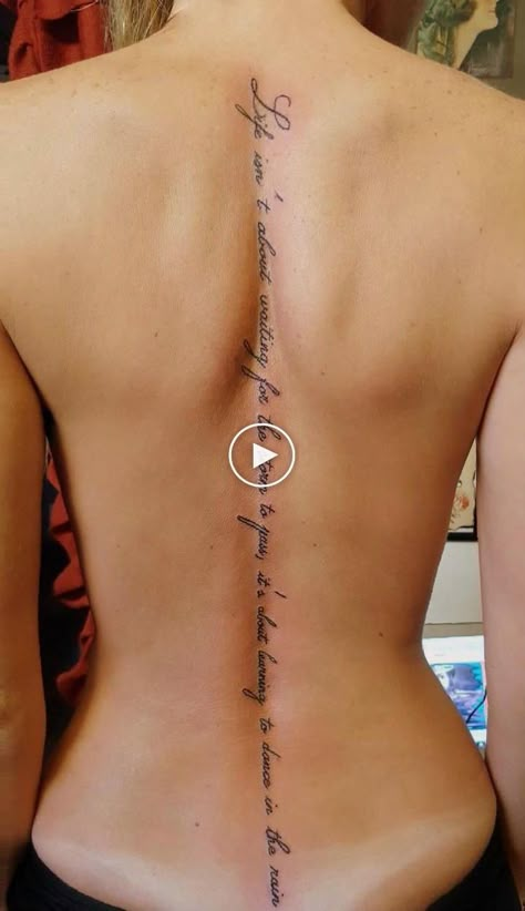 Sentence Tattoo, Pelvic Tattoos, Tattoo English, Tattoo Back Tattoo, Girl Spine Tattoos, Storm Tattoo, Spinal Tattoo, Simple Wrist Tattoos, Small Quote Tattoos