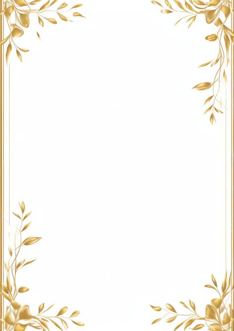 Moldura Dourada Flores Fundo Branco Gold Floral Background, White And Gold Background, Flowery Background, Gold Template, Flowers White Background, Powerpoint Background Templates, Valentines Bricolage, Frame Flowers, Beautiful Borders