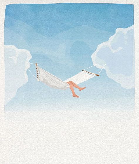 Giselle Dekel, Cloud Canvas, Striped Art, In The Clouds, Editorial Illustration, The Clouds, Illustration Print, Definition Prints, Canvas Print Wall