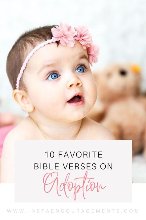 10 Favorite Bible Verses on Adoption Over a year ago, my husband and I started our adoption journey. The wait has been long and hard, but God gives endurance through His Word. Adoption Scripture, List Of Bible Verses, Kids Prayer Journal, Father To The Fatherless, Psalm 115, Domestic Adoption, Raising Godly Children, Bible Resources, Ephesians 1