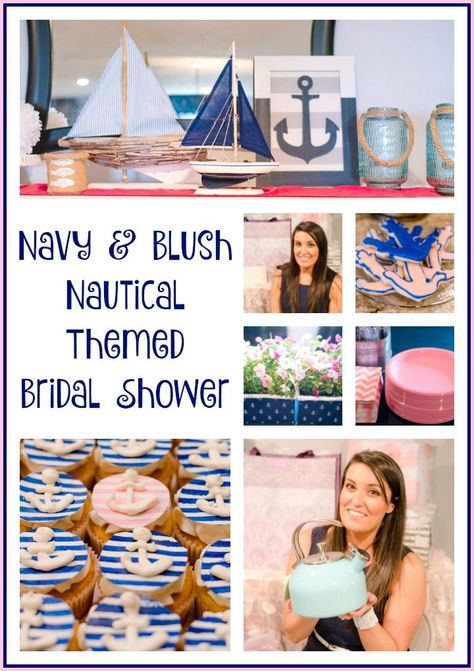 Nautical Theme Bridal Shower, Nautical Theme Wedding, Wedding Shower Ideas, Simple Centerpieces Diy, Scottish Weddings, Nautical Ideas, Anchor Heart, Nautical Bridal Showers, Blush Bridal Showers