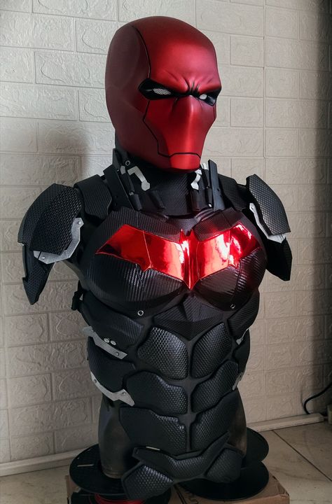 Red Hood Armor, Red Hood Costume, Ichigo Hollow Mask, Red Hood Helmet, Mascara Oni, Star Wars Outfit, Red Hood Cosplay, Hood Wallpapers, Batman Armor