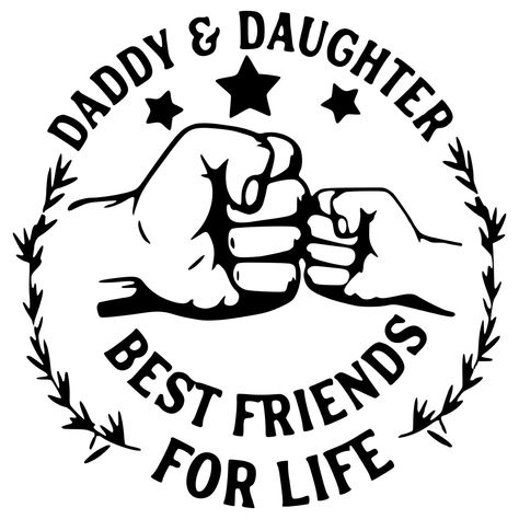 Daddy & Daughter Best Friends For Life Window Wall Car Truck Decal Sticker 22 Variations Gift Idea Pick Size and Color This decal is made from high-quality, long-life vinyl that will stick directly to doors, windows, bumpers, and any clean, smooth non-porous surface.   Decal has no background Self-adhesive Waterproof and stain-resistant UV protected Easy-to-apply instructions will be included with your order. The outdoor weatherproof permanent vinyl with a 5-year outdoor, and 10-year indoor warr Couple Svg, Cricket Ideas, Vinyl Doors, Friends For Life, Laser Projects, Cricut Tips, Cricut Projects Beginner, Cute Shirt Designs, Best Friends For Life