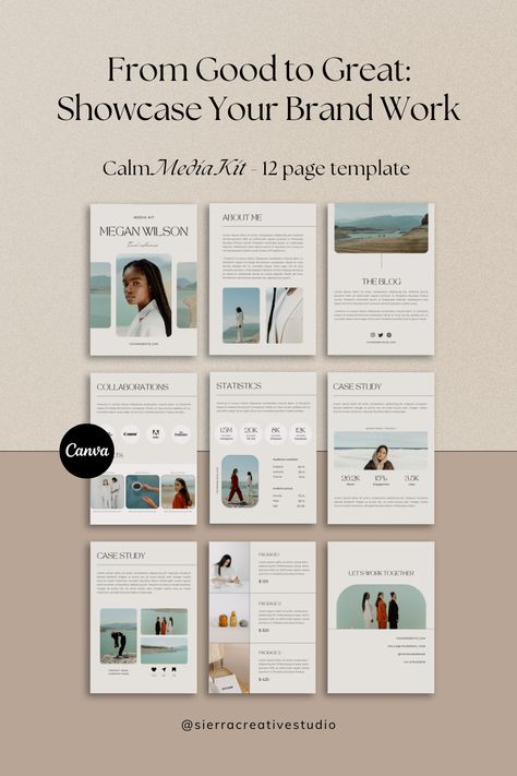 Learn how to showcase your brand work as a content creator and level up your content creation with these 5 #Content_Creator_Media_Kit #Media_Kit_Examples #Business_Kit #Brand_Partnerships Media Kit Examples, Business Kit, Instagram Photoshop, Brand Partnerships, Research Proposal Example, Business Model Canvas, Media Kit Template, Brand Partnership, Good To Great