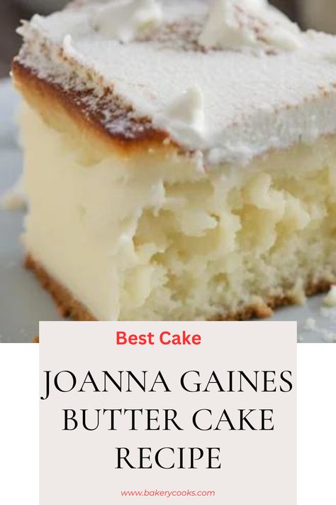 Joanna Gaines' Butter Cake recipe is a delightful treat featuring simple ingredients like butter, sugar, and flour, resulting in a moist and flavorful dessert. With a rich buttery taste and tender crumb, it's a beloved classic that's perfect for any occasion. Joanna Gaines Almond Butter Cake, Yummy Easy Cake Recipes, Honey Butter Cake, Run Cake Recipe, Joanna Gaines Biscuit Recipe, Recipes Using Cake Flour, Cake Flour Recipe Desserts, Catch A Husband Cake Recipe, Magnolia Recipes Joanna Gaines