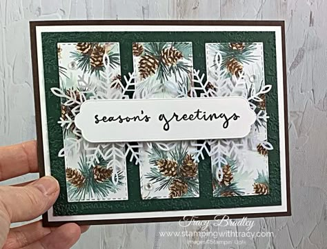 Su Wonderful Snowflakes Cards, Stampin Up Frosty, Stampin Up Christmas Pines Card Ideas, Su Wonderful Snowflakes, Su Painted Christmas Cards, Wonderful Snowflakes Stampin Up Cards, Christmas Stampin Up 2023, Stampin Up Snowflake Wishes Cards, Stampin Up Christmas Cards 2018 2019