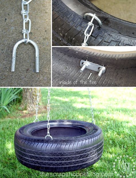 Tire Swings, Diy Playground, Tire Swing, Kids Outdoor Play, Old Tires, Garden Swing, Backyard Playground, Backyard Play, Patio And Garden