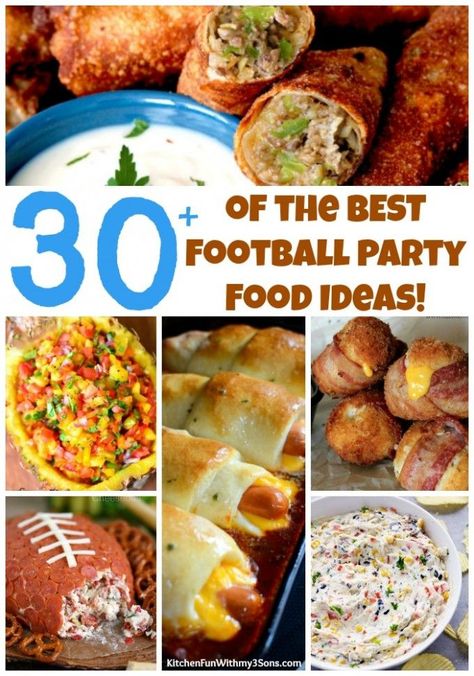 Over 30 of the BEST Football Party Food Ideas & Recipes! Football Party Food Ideas, Best Football Food, Healthy Football, Football Foods, Football Party Foods, Healthy Superbowl Snacks, Football Snacks, Football Party Food, Party Food Ideas