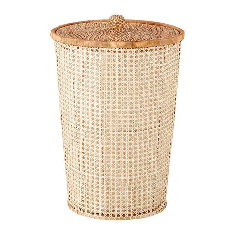 The Container Store Albany Rattan Hamper | The Container Store Laundry Bin Ideas, Bathroom Hamper, Bathroom Hampers, Hamper Cabinet, Tv Nook, Mid Century Bed, Light Furniture, Laundry Basket With Lid, Laundry Hamper With Lid