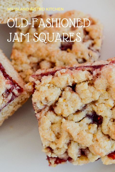 Old-fashioned Jam Squares made with basic ingredients and tasty raspberry jam are a treat anytime and make a fine addition to any sweet tray Hungarian Tart Recipes, Raspberry Jam Desserts, Hungarian Tart, Jam Squares, Kitchen Princess, Shortbread Cake, Choco Cake, Easy Jam, Mini Loaves